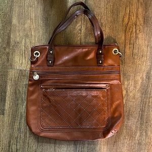 Relic Brown Faux Leather Handbag